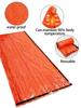 Saco de dormir portátil à prova d'água para sobrevivência em emergências, equipamento de acampamento ao ar livre, saco térmico, kit de primeiros socorros, cobertor de mylar