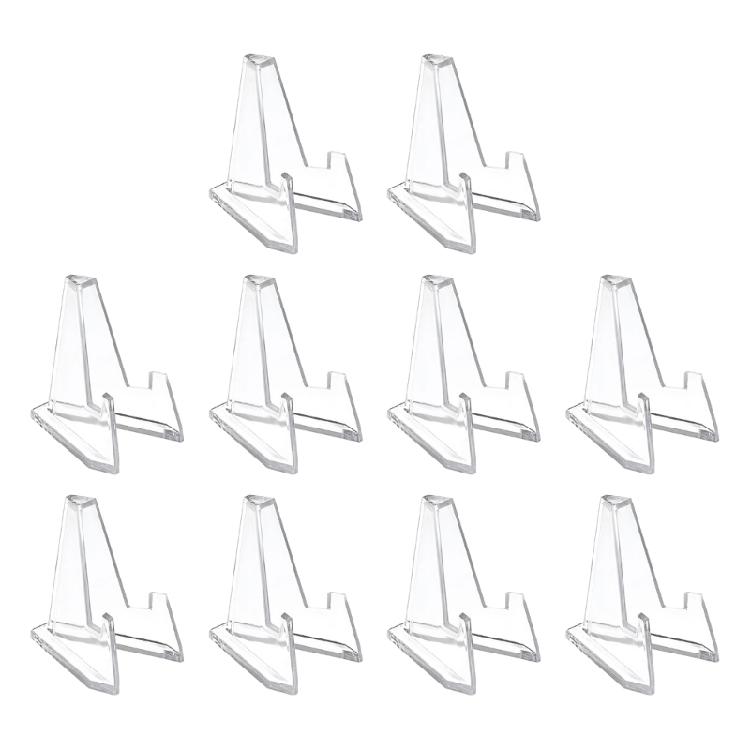 10pcs Acrylic Easel Stand Coin Display Holder for Pocket Watch Challenge Medals