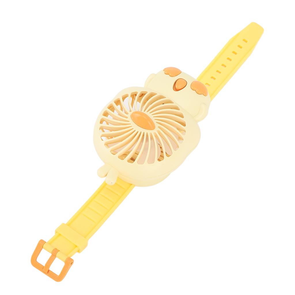 Fan Watch with Comfortable Strap USB Rechargeable Cute   Shape Wrist Watch Fan for Kids Indoor Outdoor Use
