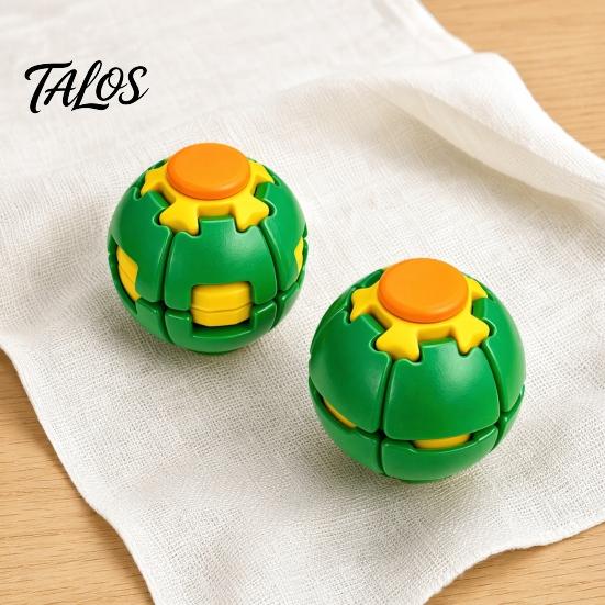 Kids Stress Relief Toy 1/2Pcs 3D Printed Press Rotating Ball, Fidget Spinner for Adults, Quiet Spinning Ball Toy, Decompression Gadget Durable