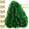 60/2m Christmas Tinsel Garland Green Wreath Madder Flower Ribbons Xmas Tree Ornaments Wedding Birthday Party Home Decoration