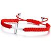 Fuqimanman2020 Red Black Cross String Bracelets Adjustable Cord Thread Stainless Steel Handmade Wish Lucky Protection Amuleat Prayer Religious