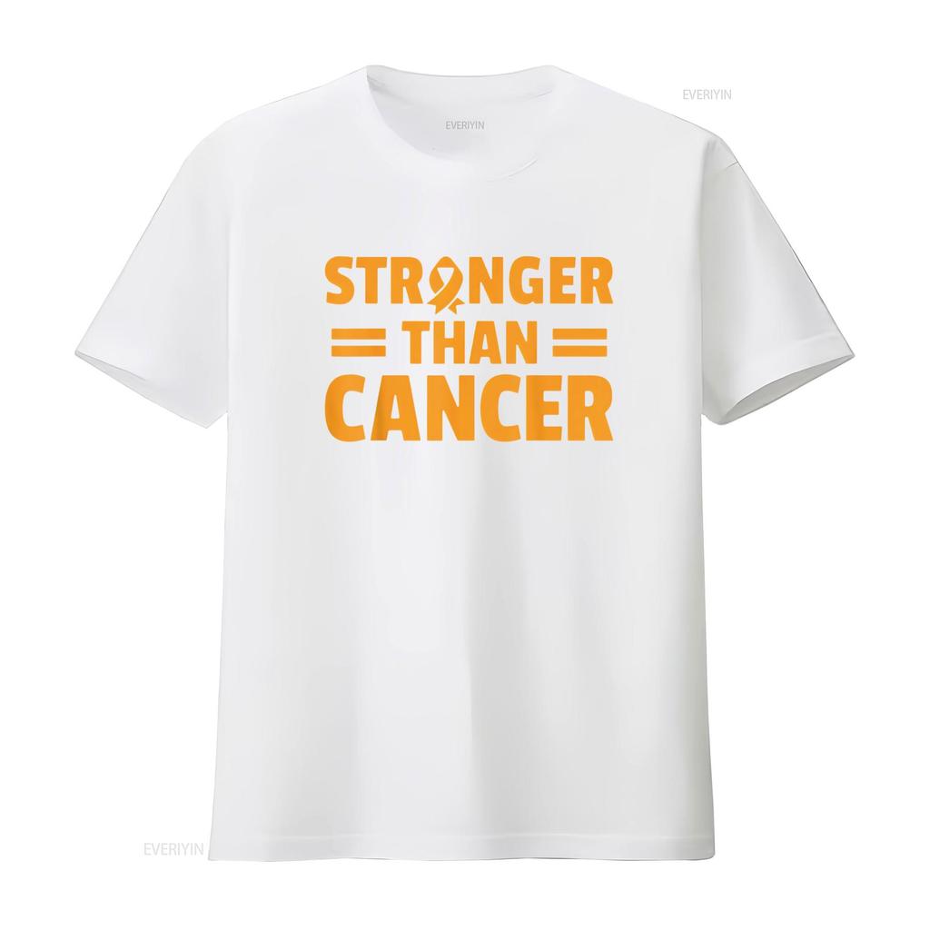 Womens Stronger Than Cancer Leukemia Awareness Survivor T Shirt Black vintage Washed Comfortable Casual fashion Soft streetwear