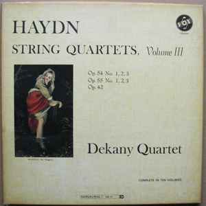 LP Record JOSEPH HAYDN , DEKANY QUARTET - String Quartets, Volume III (Op.54, VBX59 VOX 1964 UK Classical Used
