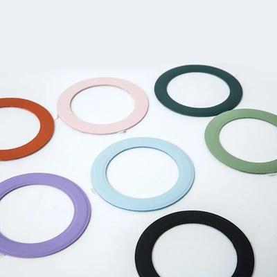 2pcs Liquid Silicone Ring Plate Sticker Attachment Metal Sheet for Magsafe Magnetic Holder Wireless Charging for iPhone Samsung