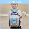 Trendy Korean Style Dual Color School Backpack For Kids With Breathable Nylon Fabric