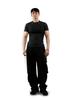 Digeunolusileu Cubic Ribbed Short Sleeve Slim Fit (Black)