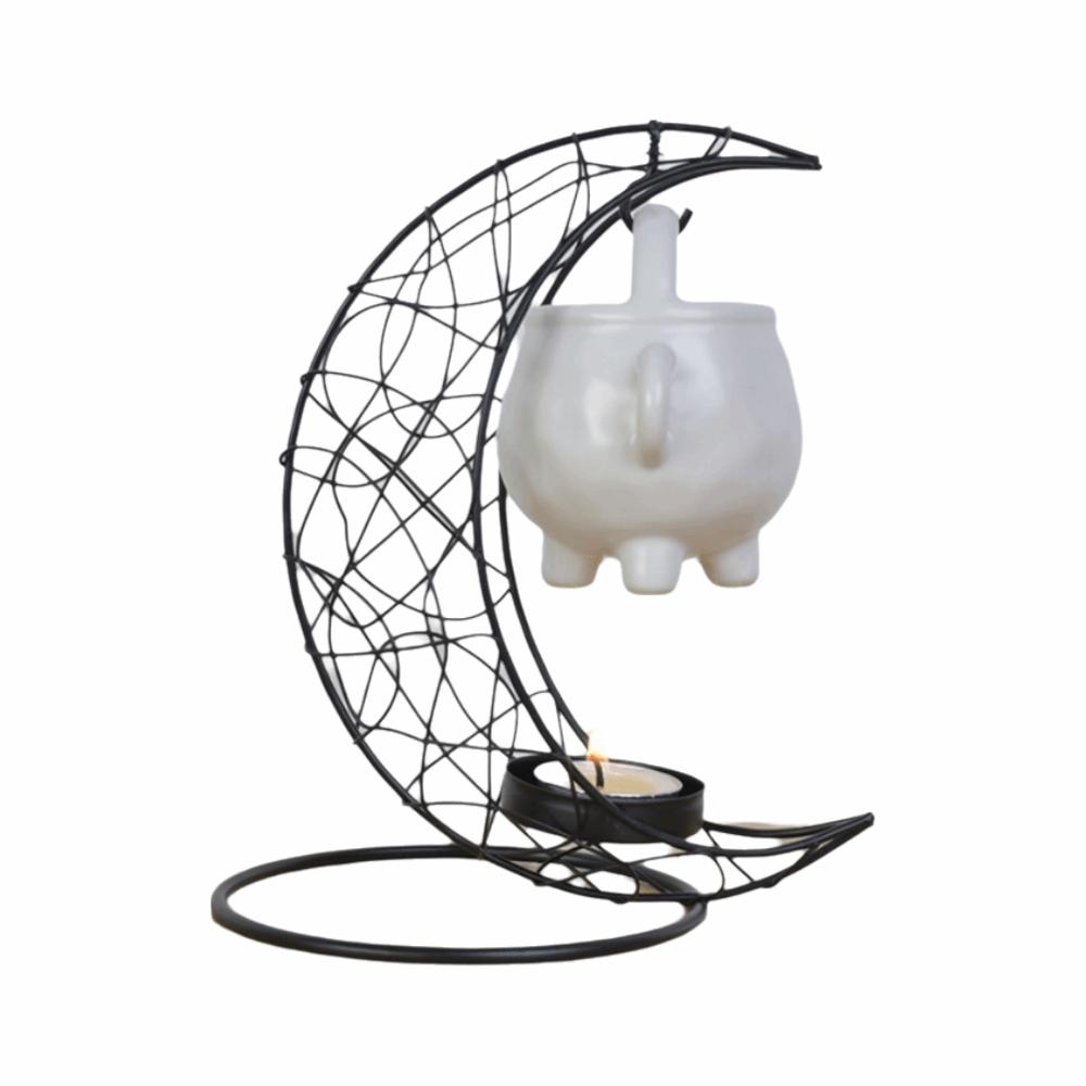 Moon Aromatherapy Stove Hanging Design Tealight Holder Decorative Essential Oil Burner  SPA Use