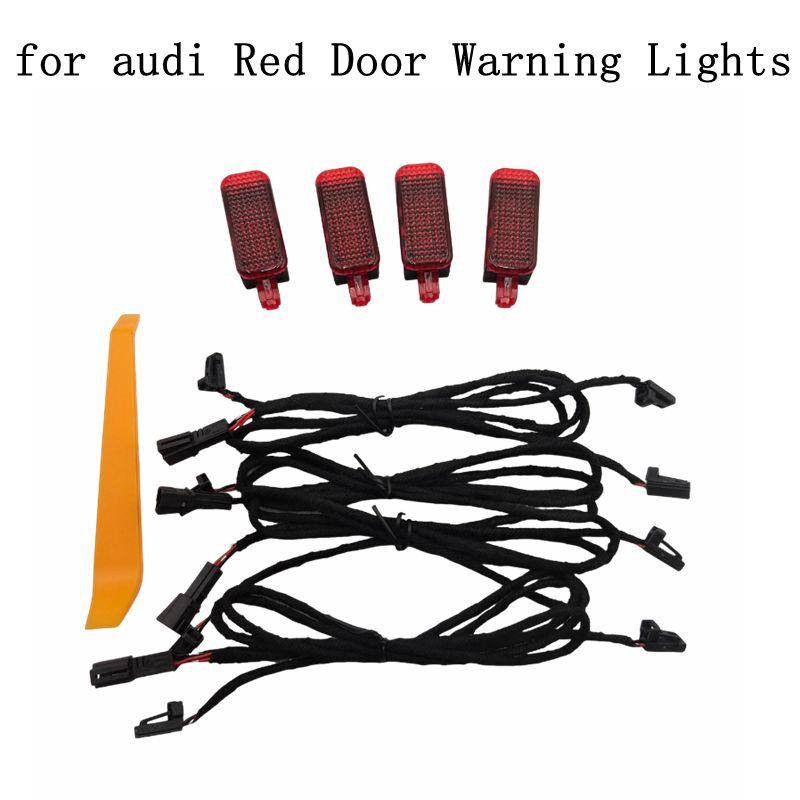 1set Car Door Panel Interior Red Warning Light For A7 A8 Q3 Q5 Q7 TT A3 S3 A6 S6 A4 S4 RS3 RS4 A7 RS7 8KD 947 411 8KD947411