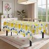 Lemon Pattern Rectangle Table Cloth for Table Decor Kitchen Dining Waterproof Reusable Tablecloth for Tables Holiday Party