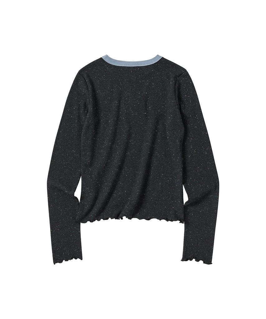 COMONINOZ W Layered T-Shirt [Charcoal]