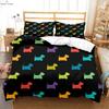 Cartoon Cute Animal Colorful Dog Print Duvet Cover Bedding Set (Including Duvet Cover And Pillowcases) 3-Piece Set