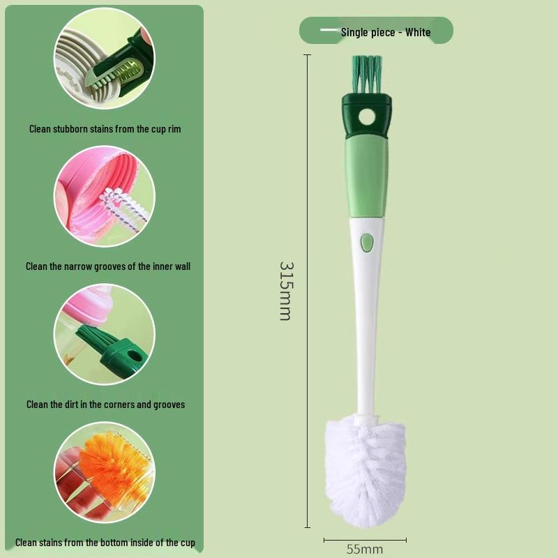 5-in-1 Flaschen- und Strohhalmreinigungsbürsten-Set mit langem Griff