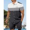 2026 Summer New Men's Short-sleeved Shirt And Beach Shorts Set Running Men's Shorts Everyday Urban Fashion Men's Casual Shirt