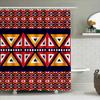 Colorful Geometric Pattern Shower Curtain Modern Design For Bathroom Decor