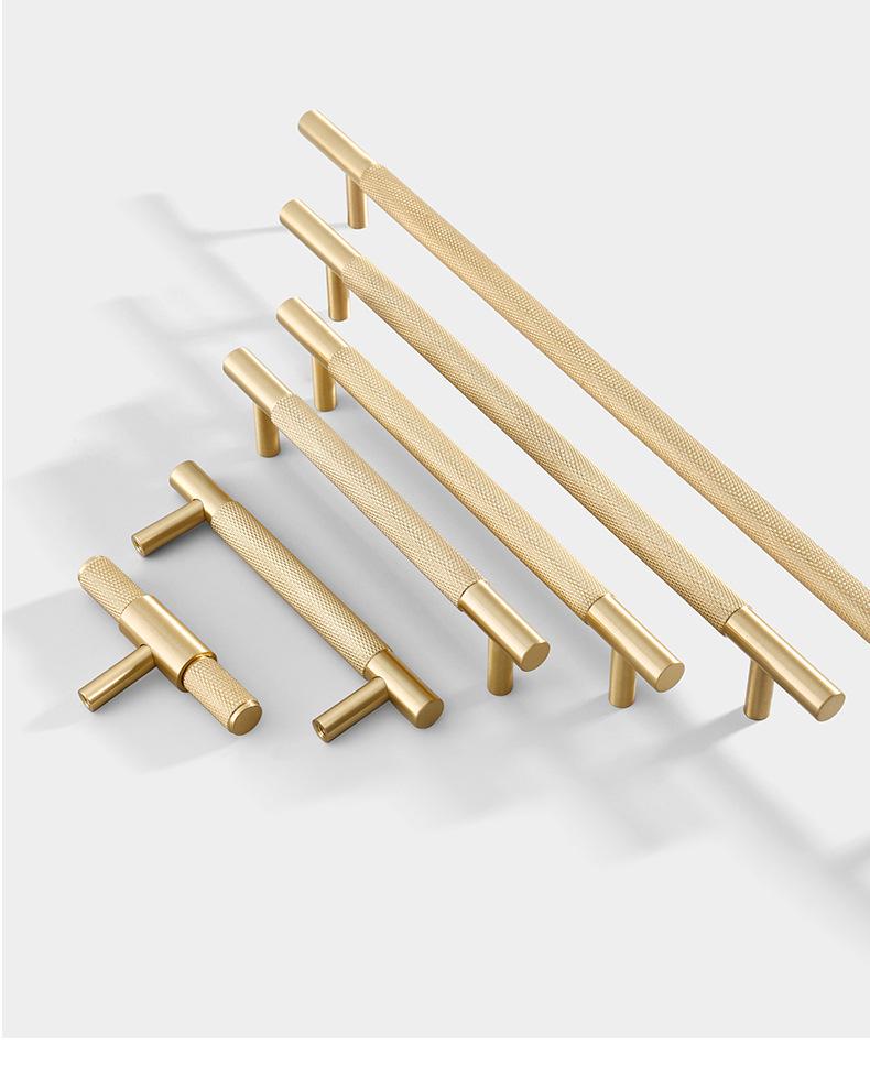 American Style Brass Wardrobe & Cabinet Door Handle - Retro French Copper Design