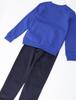 Adidas Essentials BL Fleece Tracksuit Legend Ink Size 140 Kids' Set, Unisex, DTP58, Top Semi-Silent Blue, Bottom (IV7307),