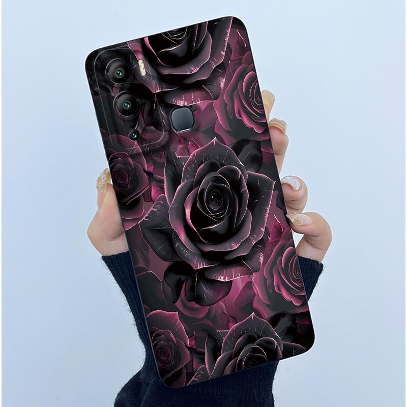 Case for Infinix Hot 12i Hot 12 Play Back Cover Butterfly Flower Soft Silicone Cases for Infinix Hot12i 12Play Hot12 Phone Funda