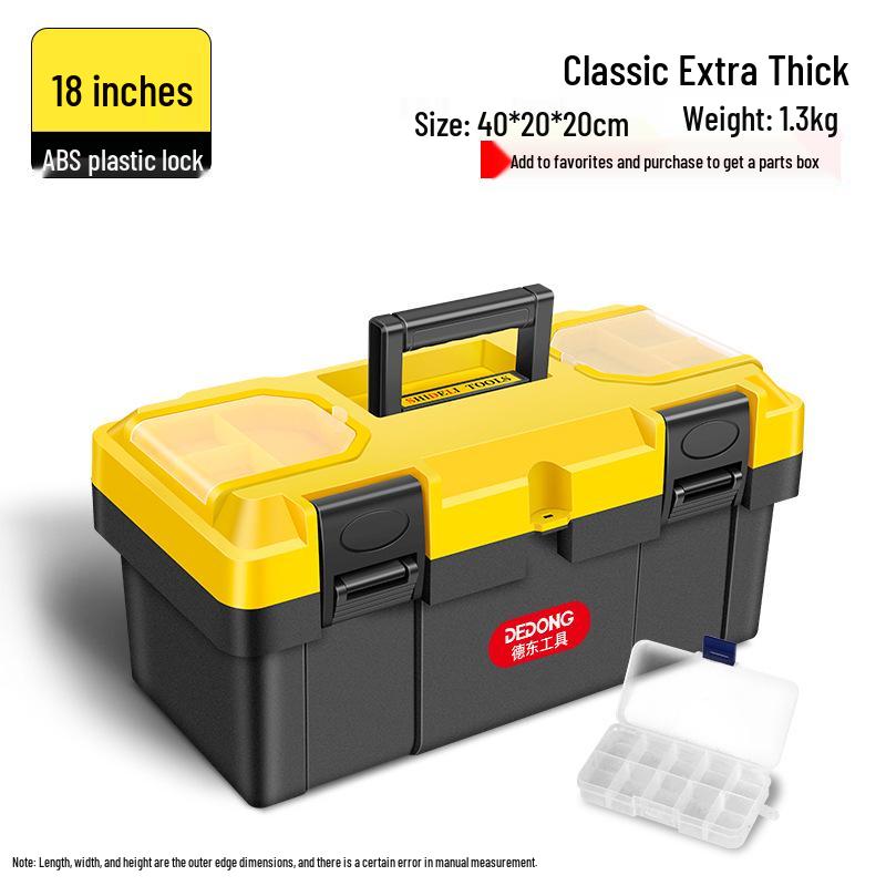 Large Industrial Repair-Grade Multifunctional Plastic Storage Box for Hardware & Tools