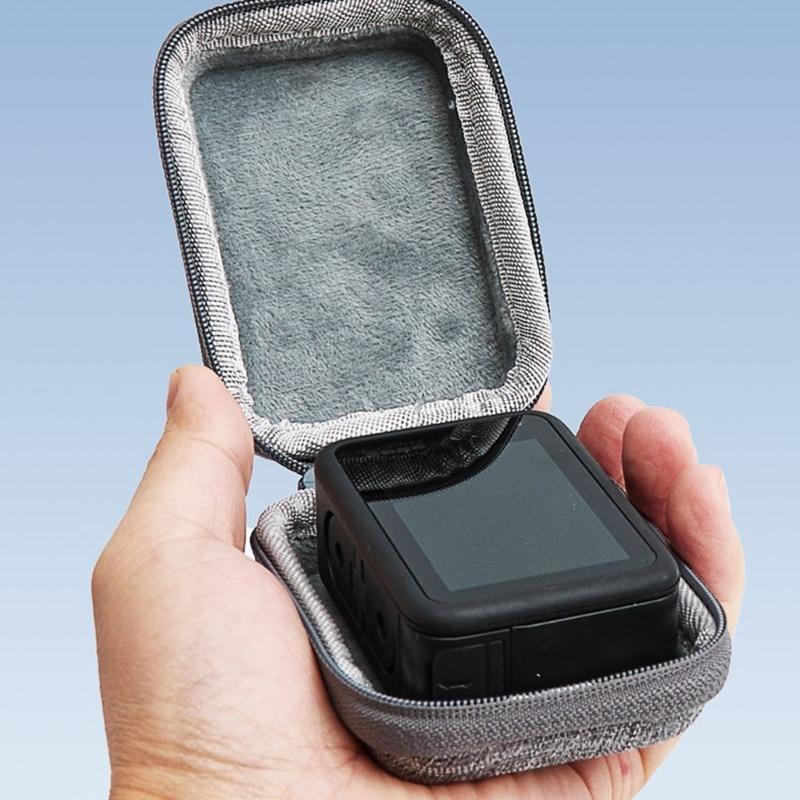 Compact Lightweight Protective Case For Action Camera Water Resistant Shell With Interior Padding And Zippered Closure