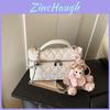 Modern Duffy Pendant Grid Texture Pu Handbag For Urban Daily Use