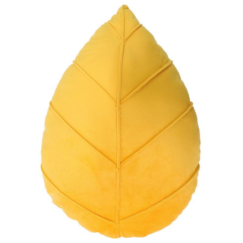 Cuscino Decorativo Foglia Scandinava con Copertura in Peluche per Decorazione del Soggiorno
