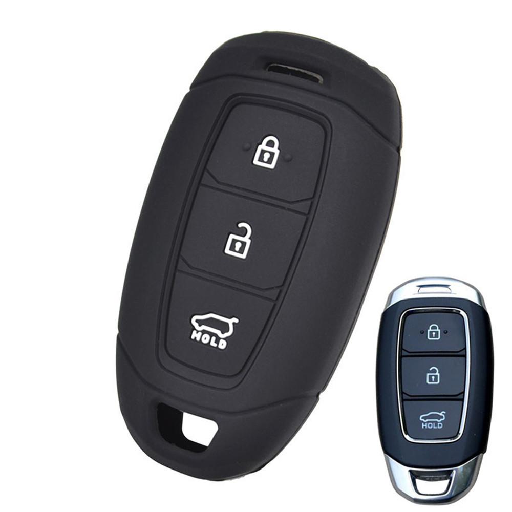 Silicone Remote Key Case Fob Cover For Hyundai i30 i35 i40 Kona Veloster Azera Elantra Tucson Solaris Accent Santa Fe 2018 2019