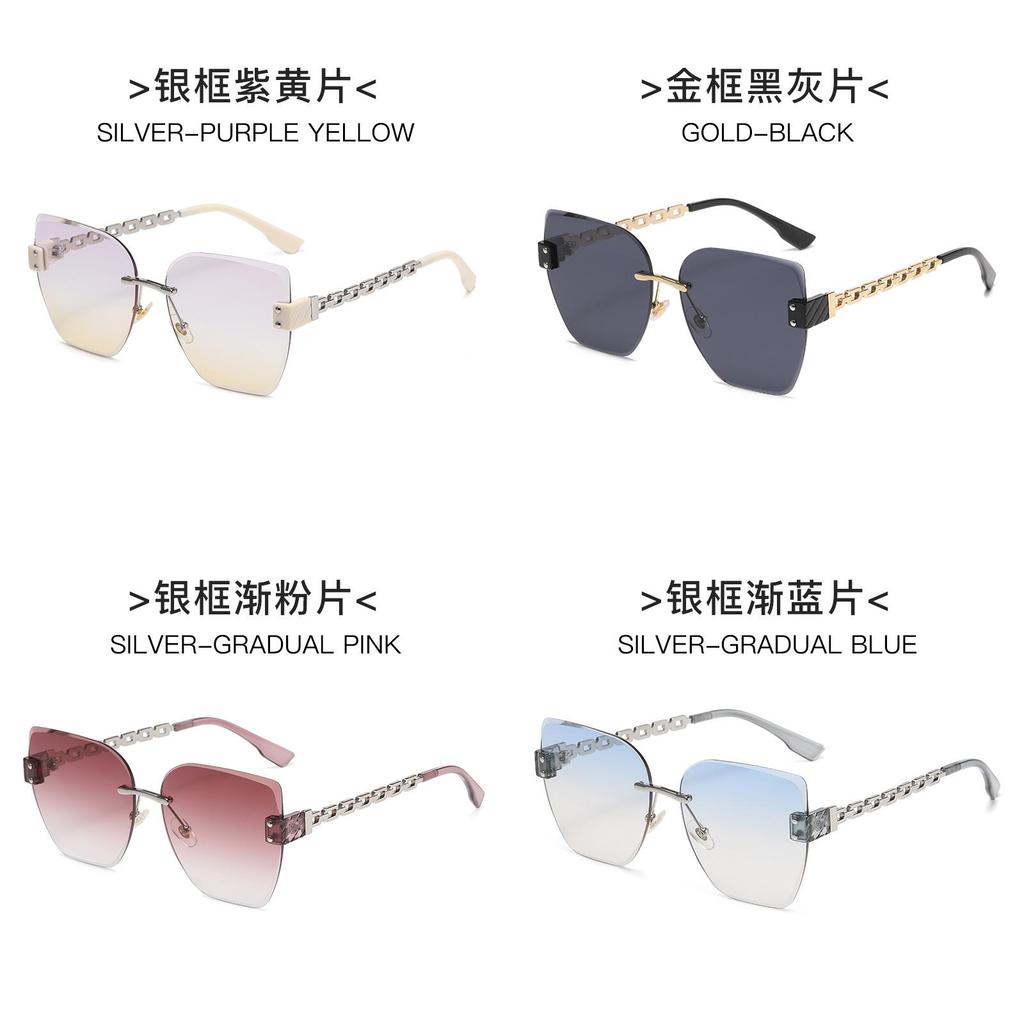 Fashion Square Frame Sunglasses With Uv400 Protection For Summer Outdoor Travel