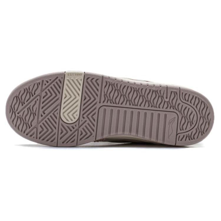 Li Ning GOS 2000 Slip Resistant Abrasion Resistant Low top Skateboard Shoes Women's White Gray AEPU006-2