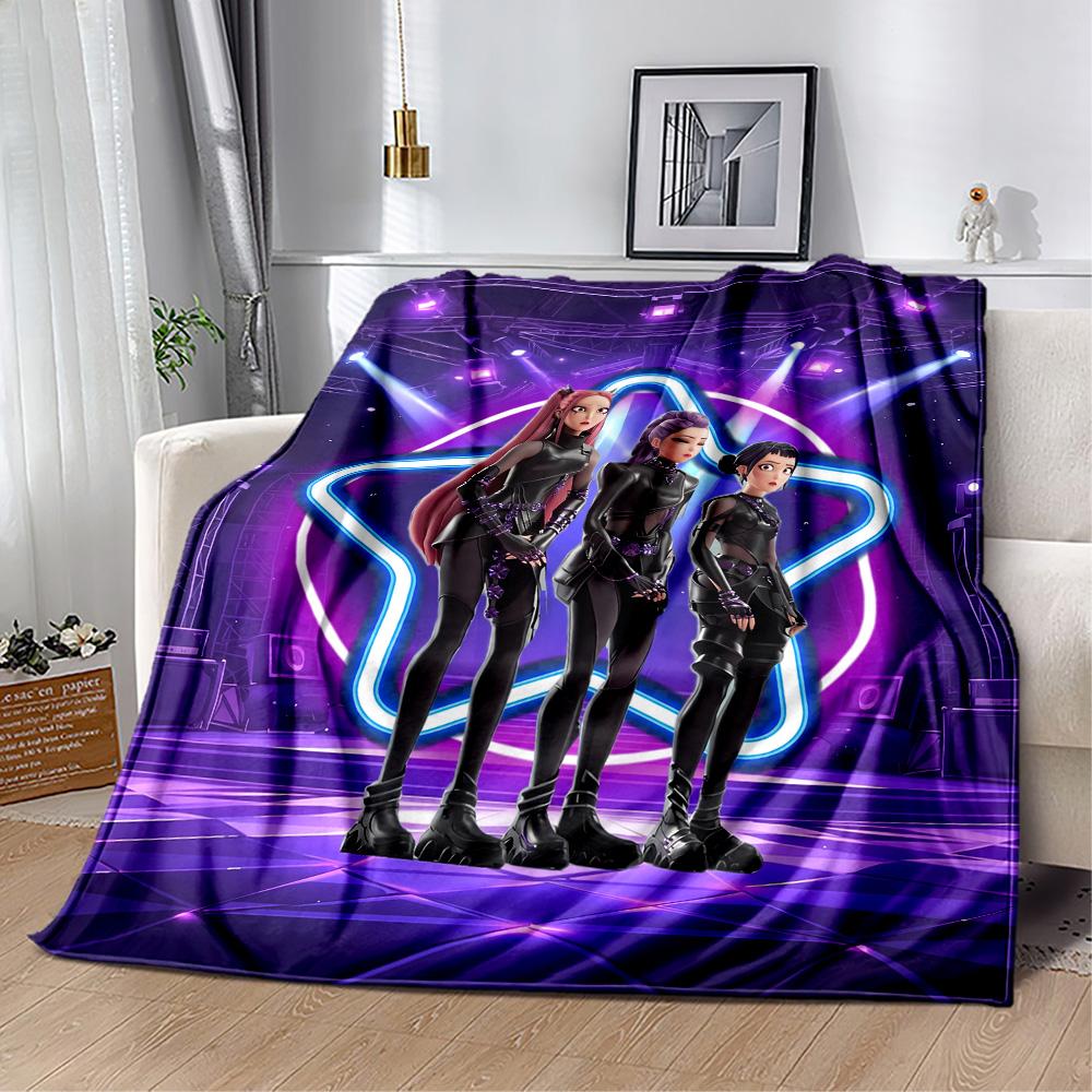Huntrxx: Neon Warriors Blanket Durable Comfort Great for Picnics Bedding Seaside All-Season Use Warmthful Decor