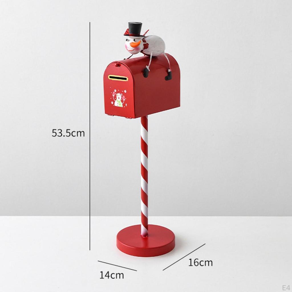 Christmas Mailbox Decoration Ornament Home Furnishing Xmas Iron Art