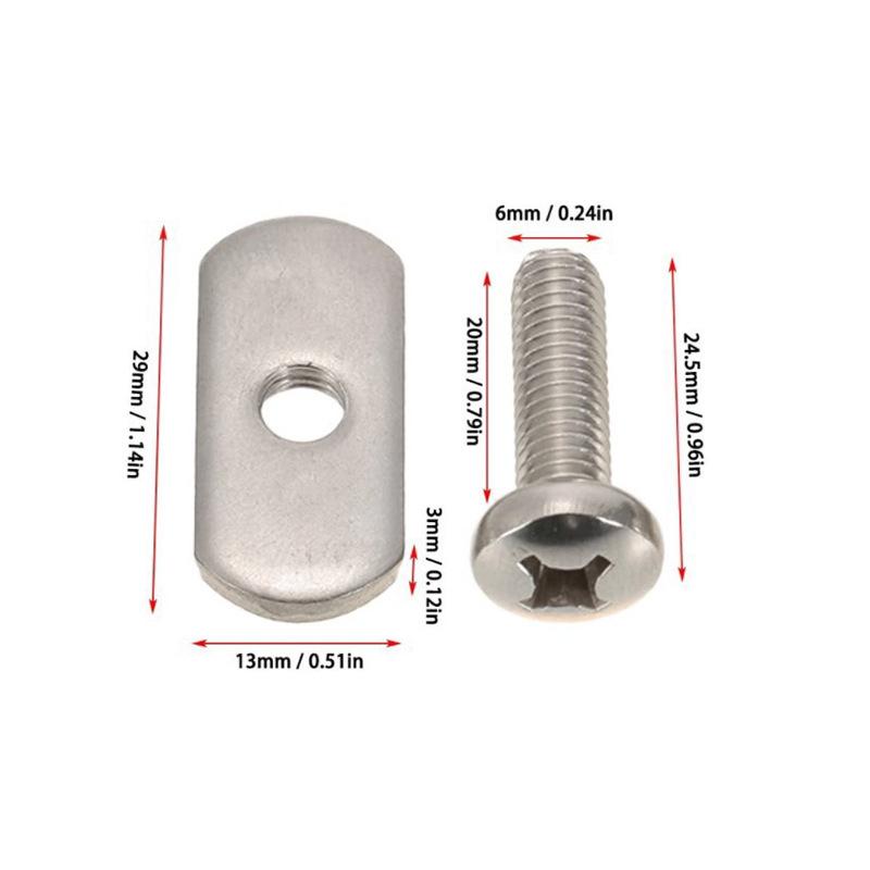 304 Stainless Steel Kayak Track Nut for Inflatable Boat Modifications