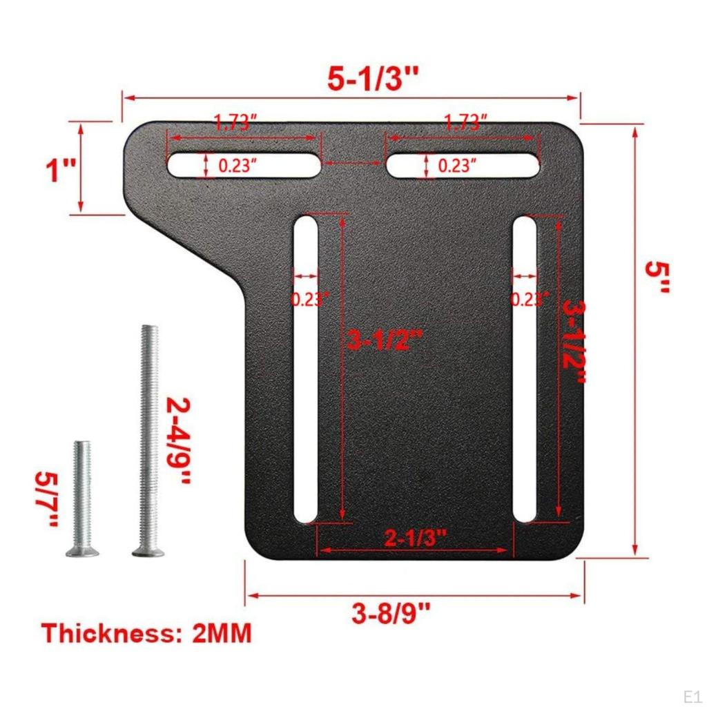 2 Pieces Bed Frame Adapter Bracket Offset Mounting Headboard Rust Resistant