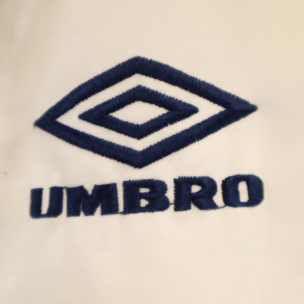 Umbro 90s Old Windbreaker M White Jacket Mesh Lining Men's Used