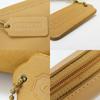 Used COACH Pouch 9311 Leather Beige Hand Pouch