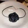 2023 High-End Black Rose Choker Necklace for Women - Elegant, Light Luxury Accessory