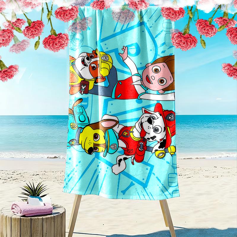 PAW Patrol2 Print Beach Towel, Large Soft Quick Dry Towel for Beach Camping Swimming