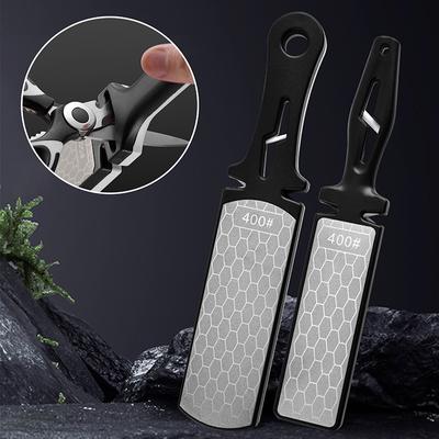 5-in-1-Messerschärfer, Diamantstäbe, Körnung 400/1000, Küchenmesser, Wolframstahl, Keramikschleifen, doppelseitiger Schleifstein
