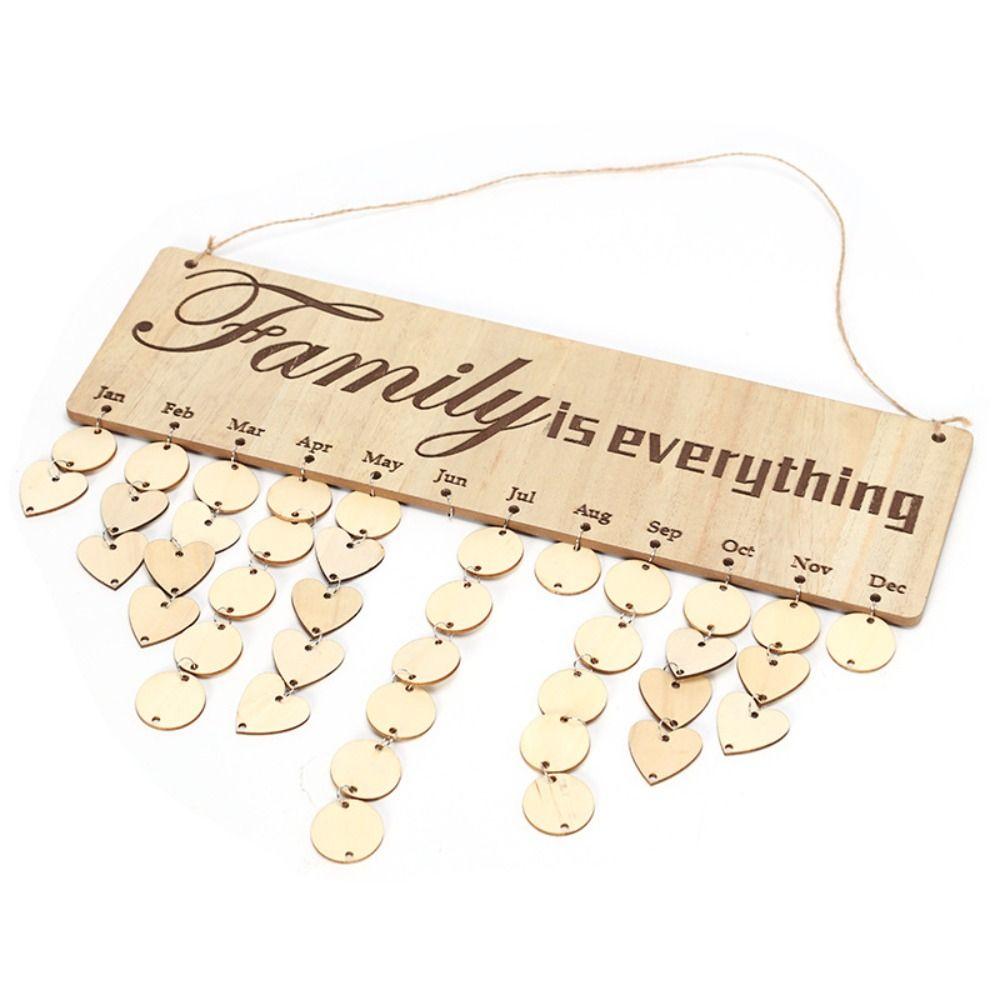50 szt. Drewniana tablica przypominająca o urodzinach DIY Kalendarz Tablica Drewniany wiszący na ścianie Kalendarz Dekoracja imprezowa