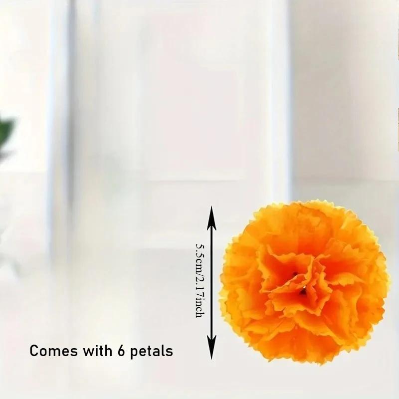 Artificial Carnation Marigold Flower Heads Halloween Day of The Dead Mexican Indian Diwali Festival Party Decoration Supplies