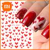 Red Heart Nail Sticker Decals Little Love Heart Valentine 3D Self-adhesive Sliders for Manicure Foil Tattoo Nail Art Decorations