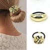 Korean Style Metallic Hair Tie for Women's Low Ponytail - High-End Embossed Clip Accessory