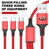2025 New Fashion Emblem Three-in-one Car Superstrong Fast Charging Data Cable For Kia Rio Ceed Sportage Cerato Soul Sorento K2 K5 Flip Car Accessories
