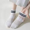 Female Summer Thin Parallel Bars Solid Color Mesh Breathable Sports Socks