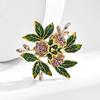 Trendig design Mångsidig emalj Atmosfärisk rosblomma Brosch Feminint temperament Zirkon Kostymjacka Brosch