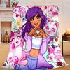 1PC Purple Powerhouse Flannel Blanket Gift, Suitable for Both Men And Women, Soft Ideal for Beds And Sofa, Birthday Or Christmas Gift