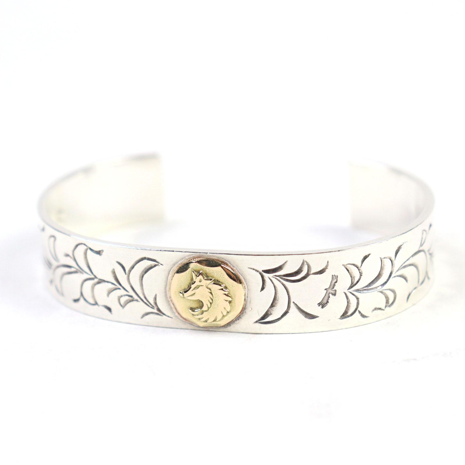 

TADY&KING Браслет Арабеска Плоский Браслет K18 Вовк Металеві Аксесуари Срібло чоловічий S Вживаний