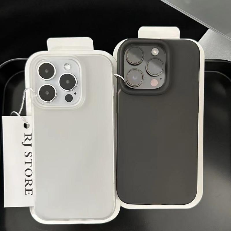 Luxury Matte Soft Silicone Phone Case For iPhone 16 15 14 13 12 11 Pro X Max 16 Plus Transparent Rubber Gel Shockproof Cover