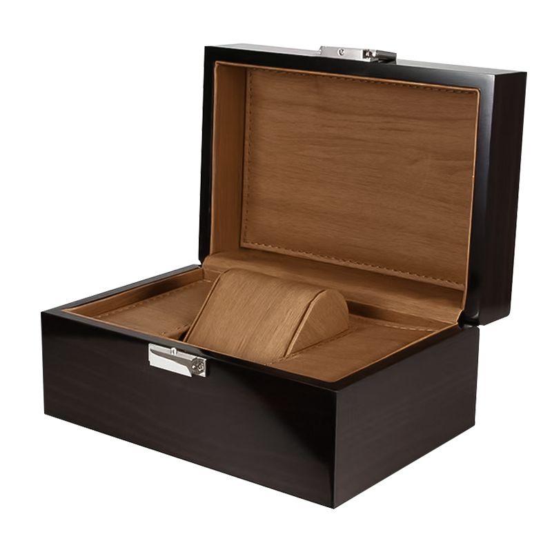 High-Gloss Wooden Watch and Jewelry Display Box with Piano Finish