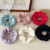 Vertical Pleated Metallic Luster Headwear Bold Glossy Ribbed Hair Ties High Elasticity Voluminous Bun Holders For Modern Styling